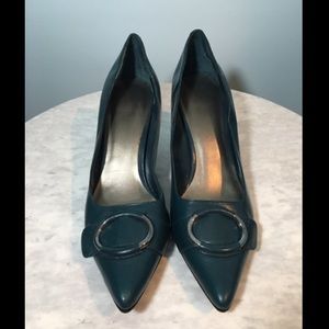 Nine West Lynxo Teal Heel 8M