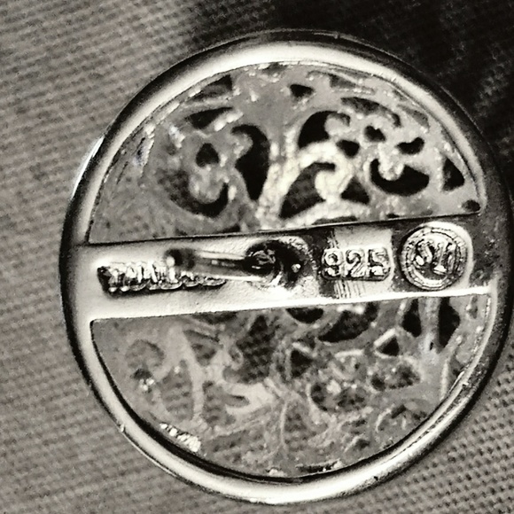 🍃⚘️925 Sterling Silver Filigree Floral Necklace & Earring Set - Picture 5 of 6