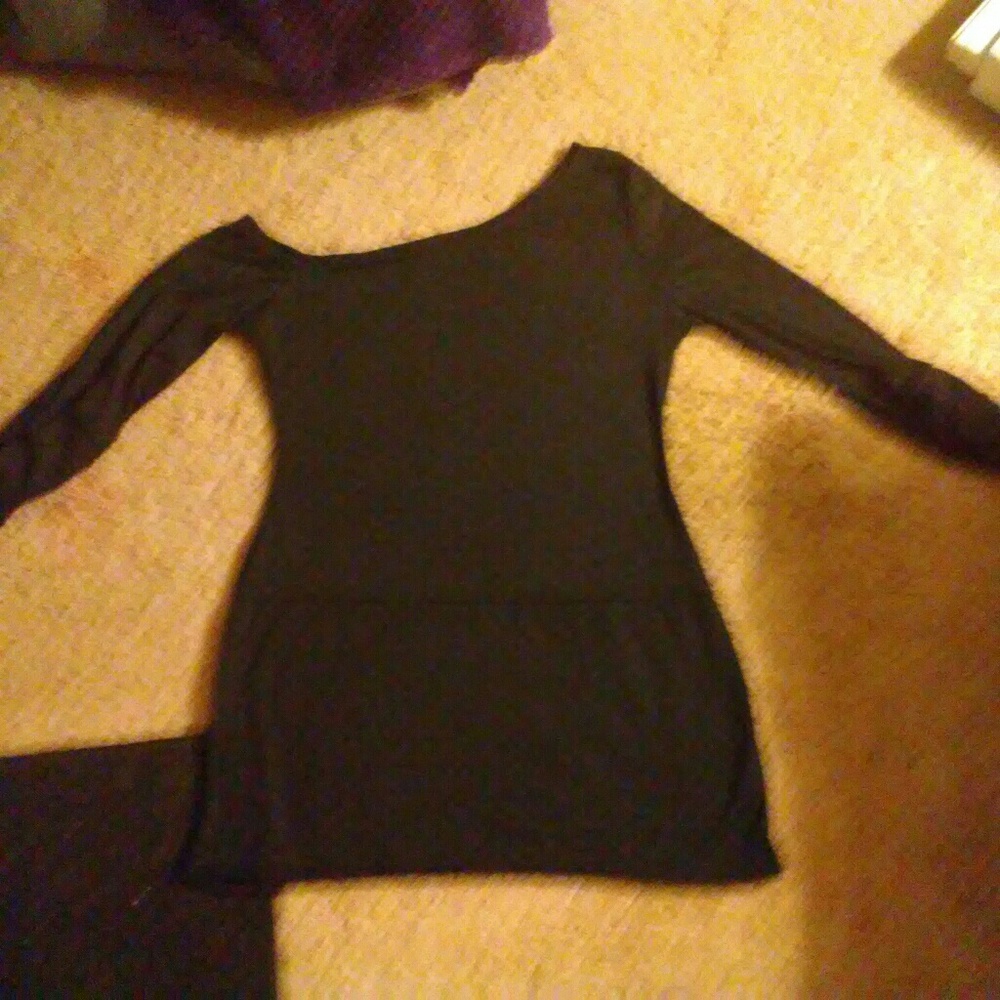 Black off shoulder top