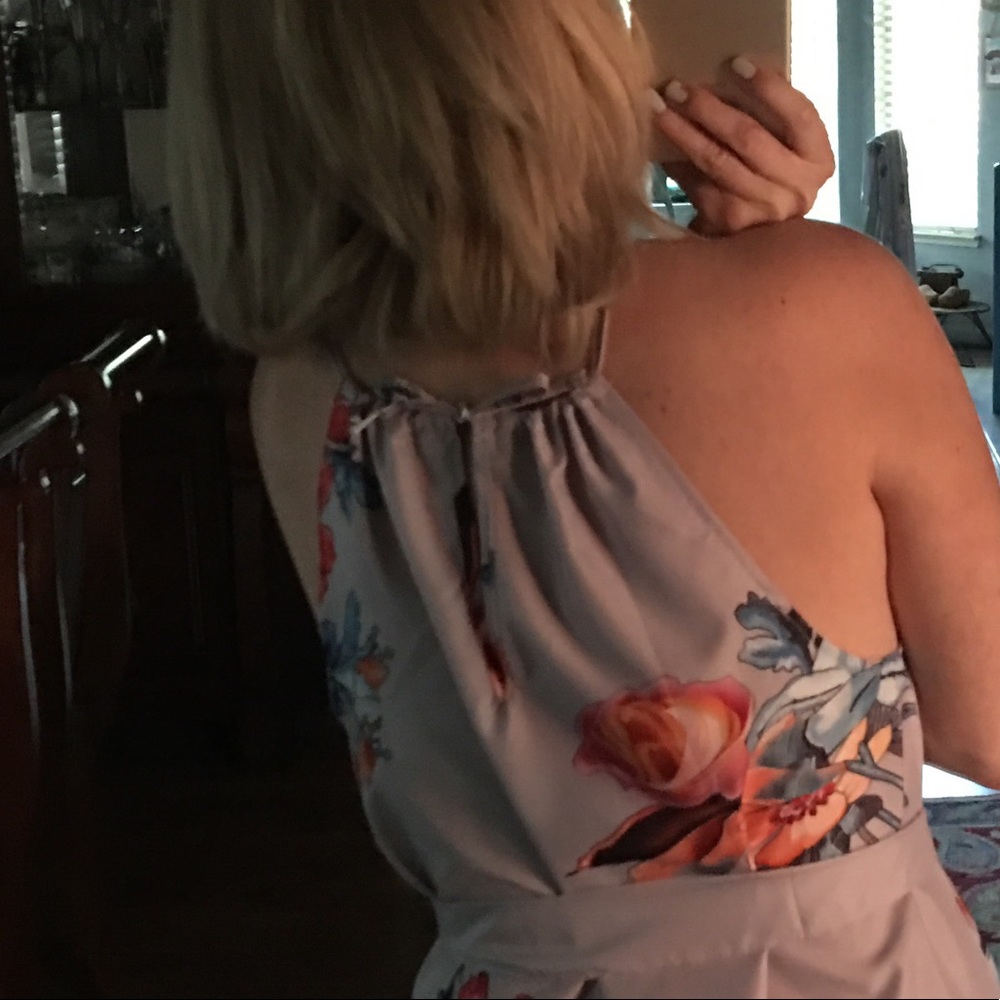 Foxy 5🌟Fav Garden Party Floral Halter Maxi Dress - Picture 4 of 6