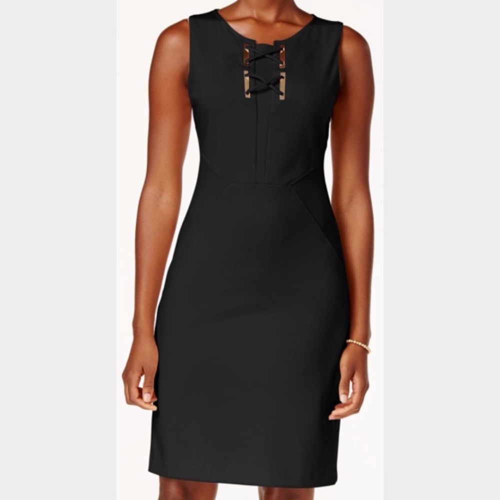 Ivanka Trump Black Dress With Ties 6 S NEW AUTH