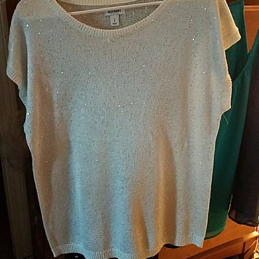 Sparkle short sleeve sweater
