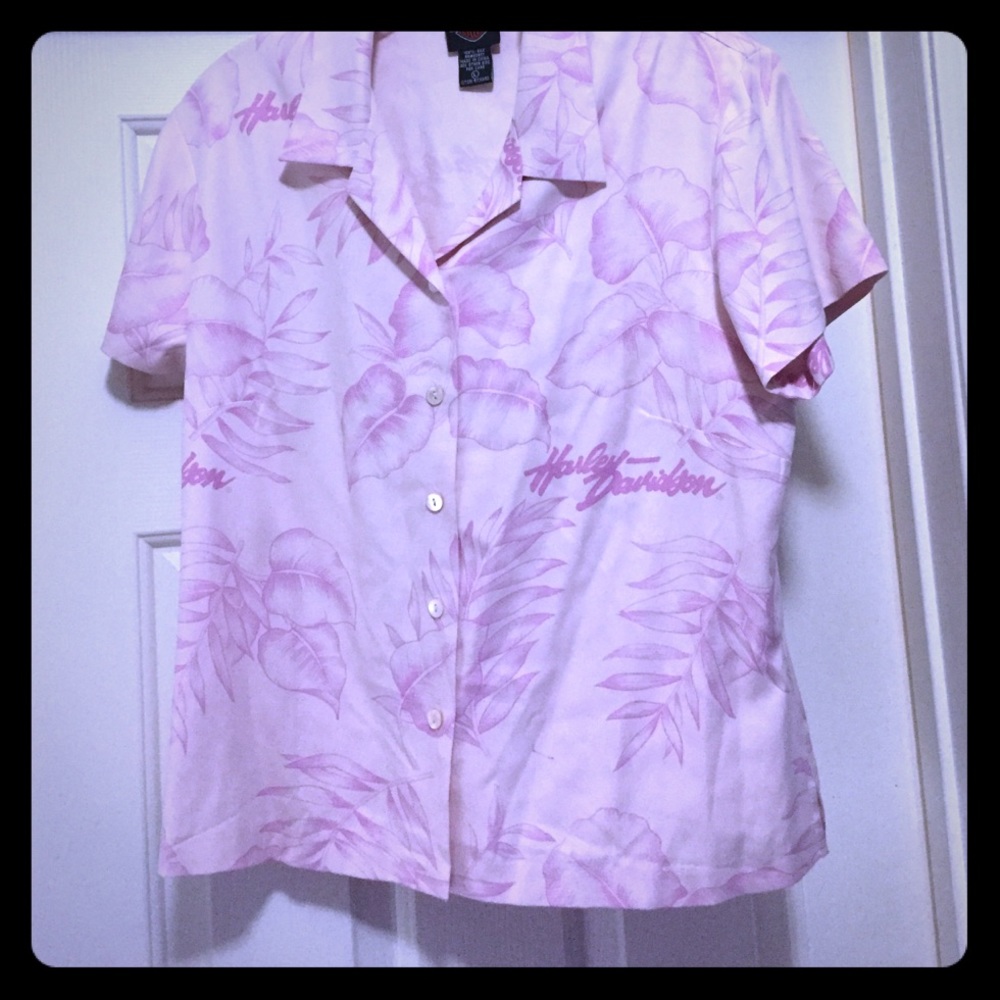 Pink and Fabulous Harley Davidson's Ladies Blouse!