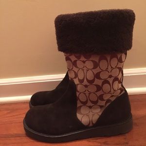 NWT Brown Coach Winter Boots - size 10