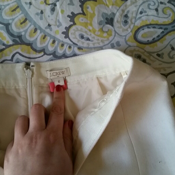 White Wool Tulip Pencil Skirt - Picture 2 of 2