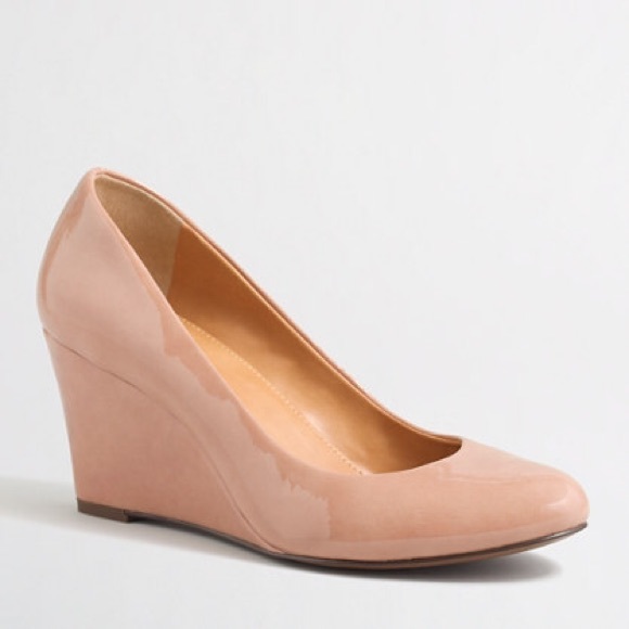 J. Crew Factory Shoes - JCrew Factory Sylvia Patent Wedge Bronzed Clay 8.5