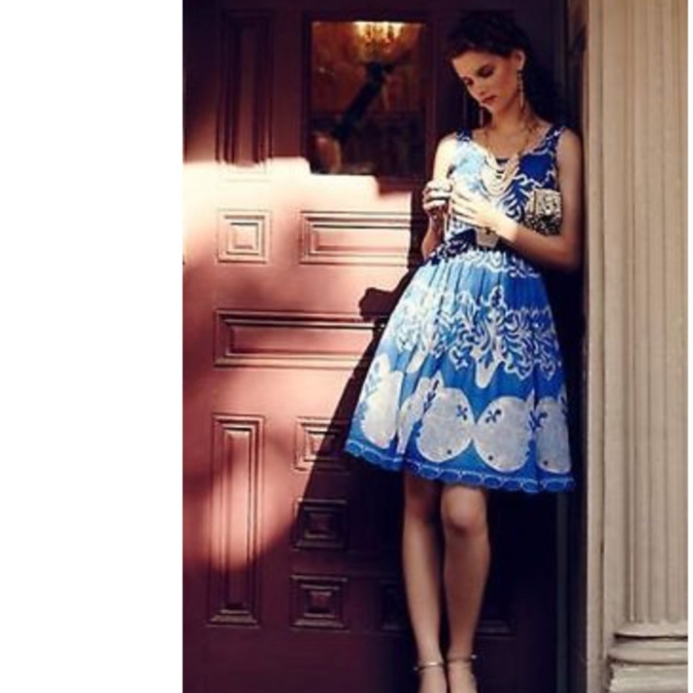Azure lace dress