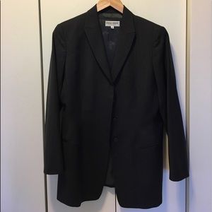 Giorgio Armani dark gray/black pinstripe blazer