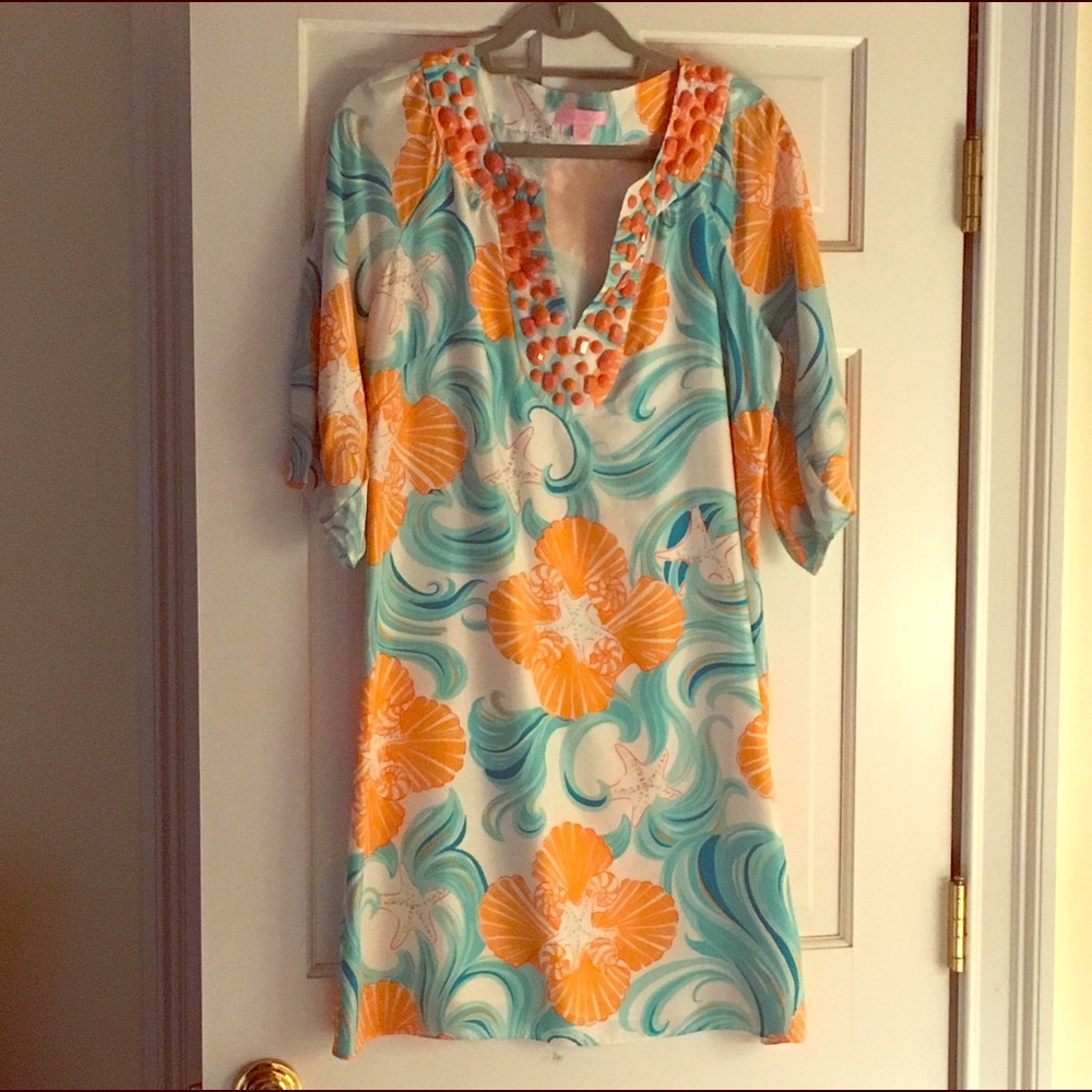 Lilly Pulitzer 3/4 Sleeve Silk Dress