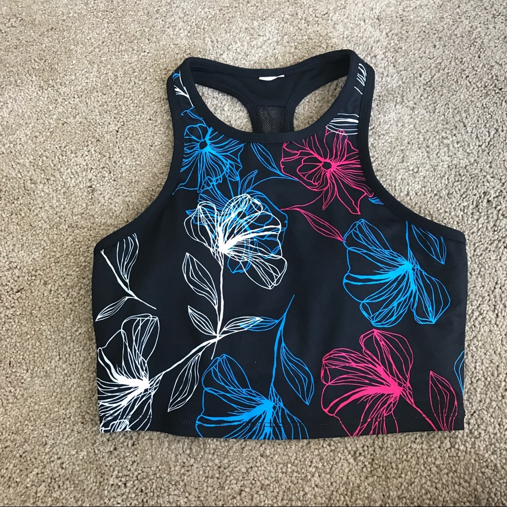 Floral sports bra