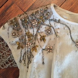 Grey beaded bolero