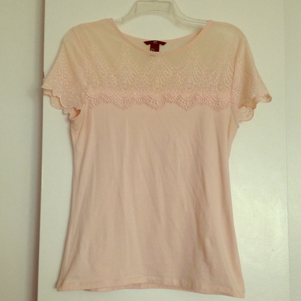 H&M Lace Embellished Top