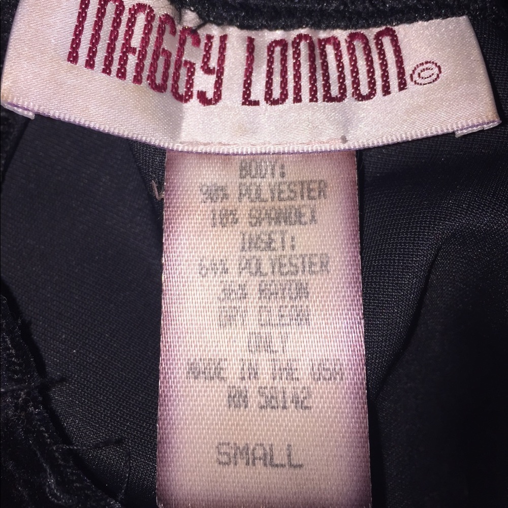 Maggie London Sz S blk velour sleeveless lg dress - Picture 4 of 4