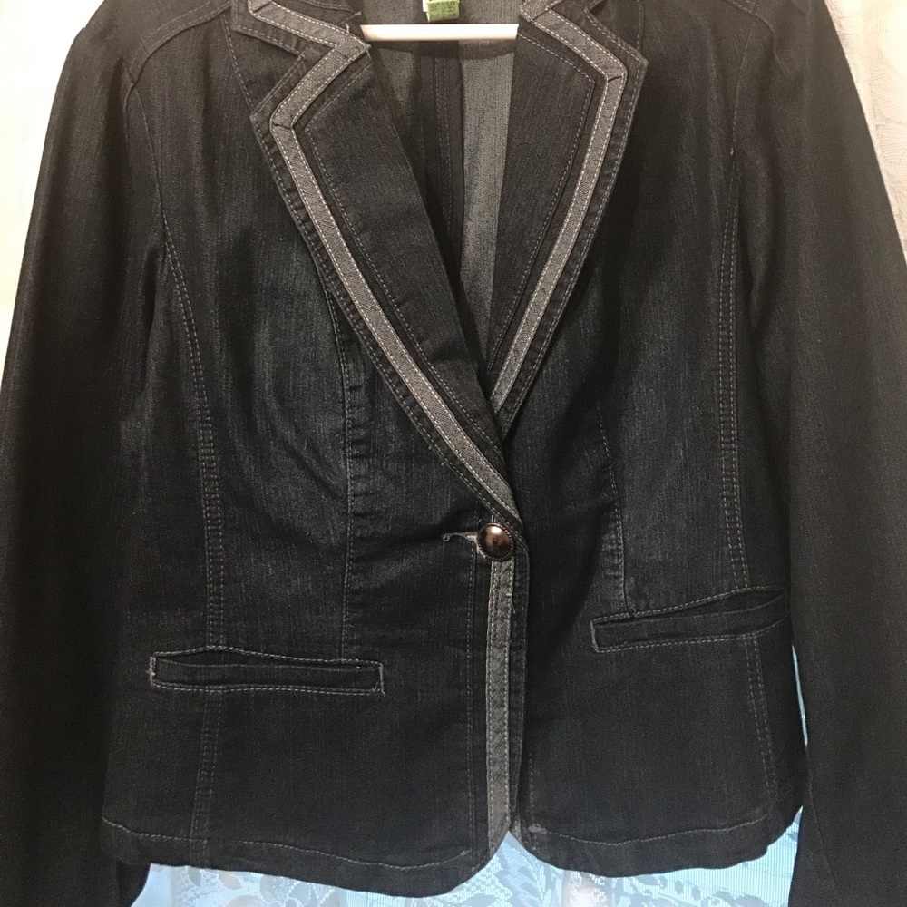 Like New Denim Jean Blazer sz 14/16
