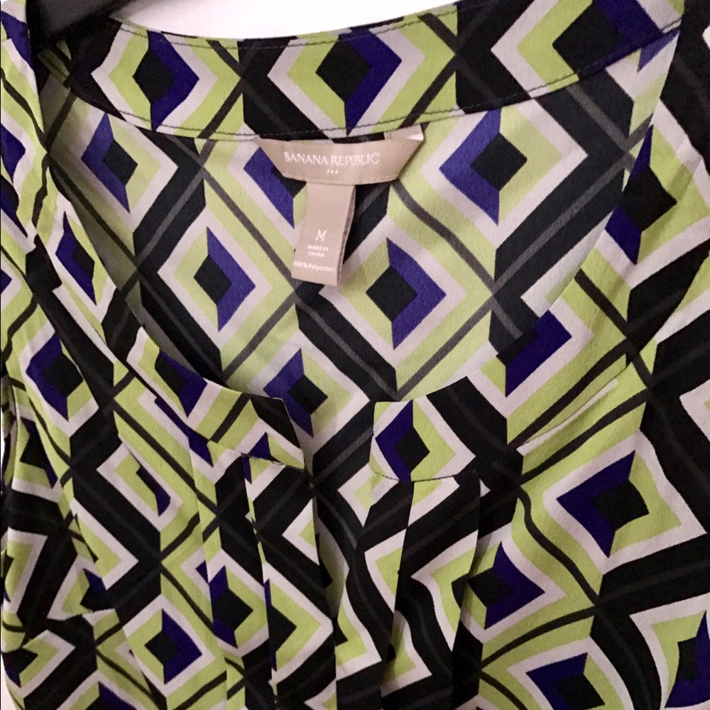 Blouse, Patterned - Banana Republic Medium