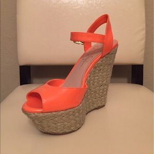 Mary Jane wedge shoes
