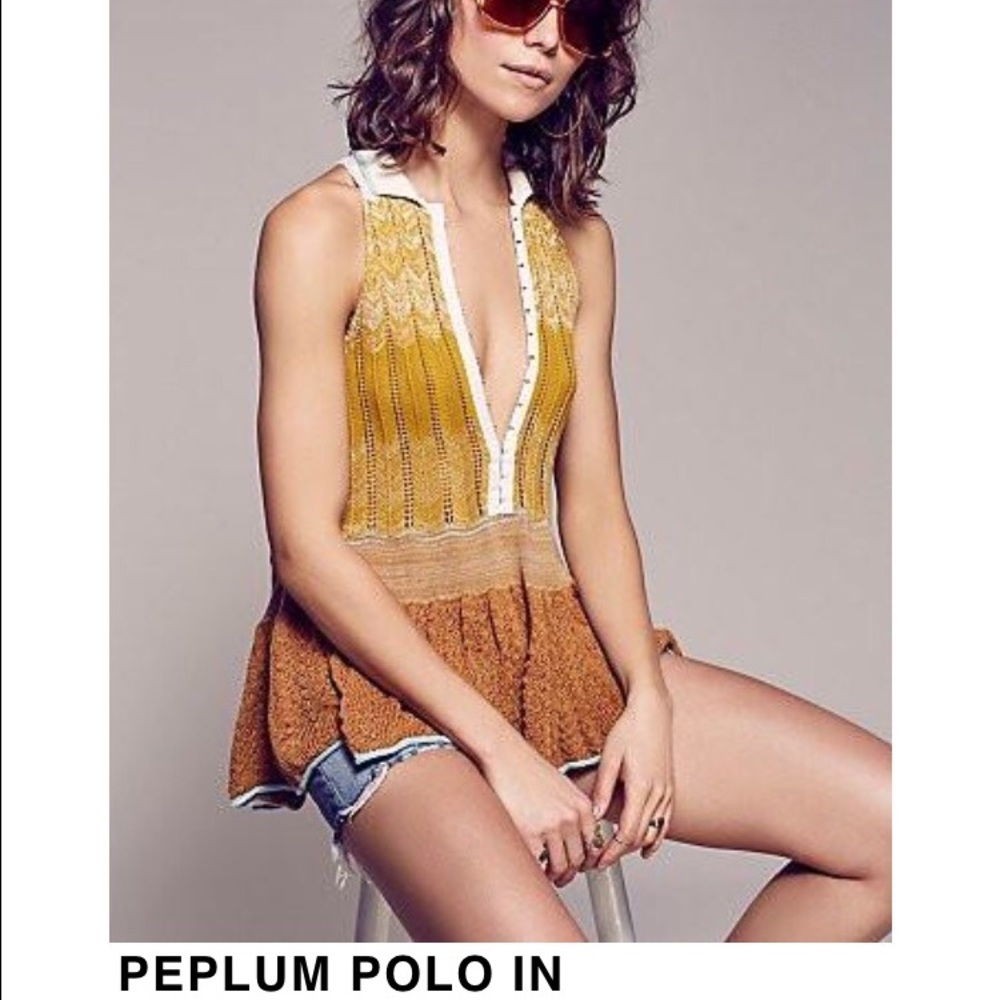Free people perlum polo sleeveless