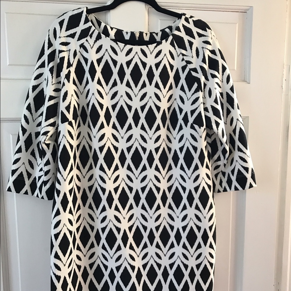 Black and White Graphic Design Dress