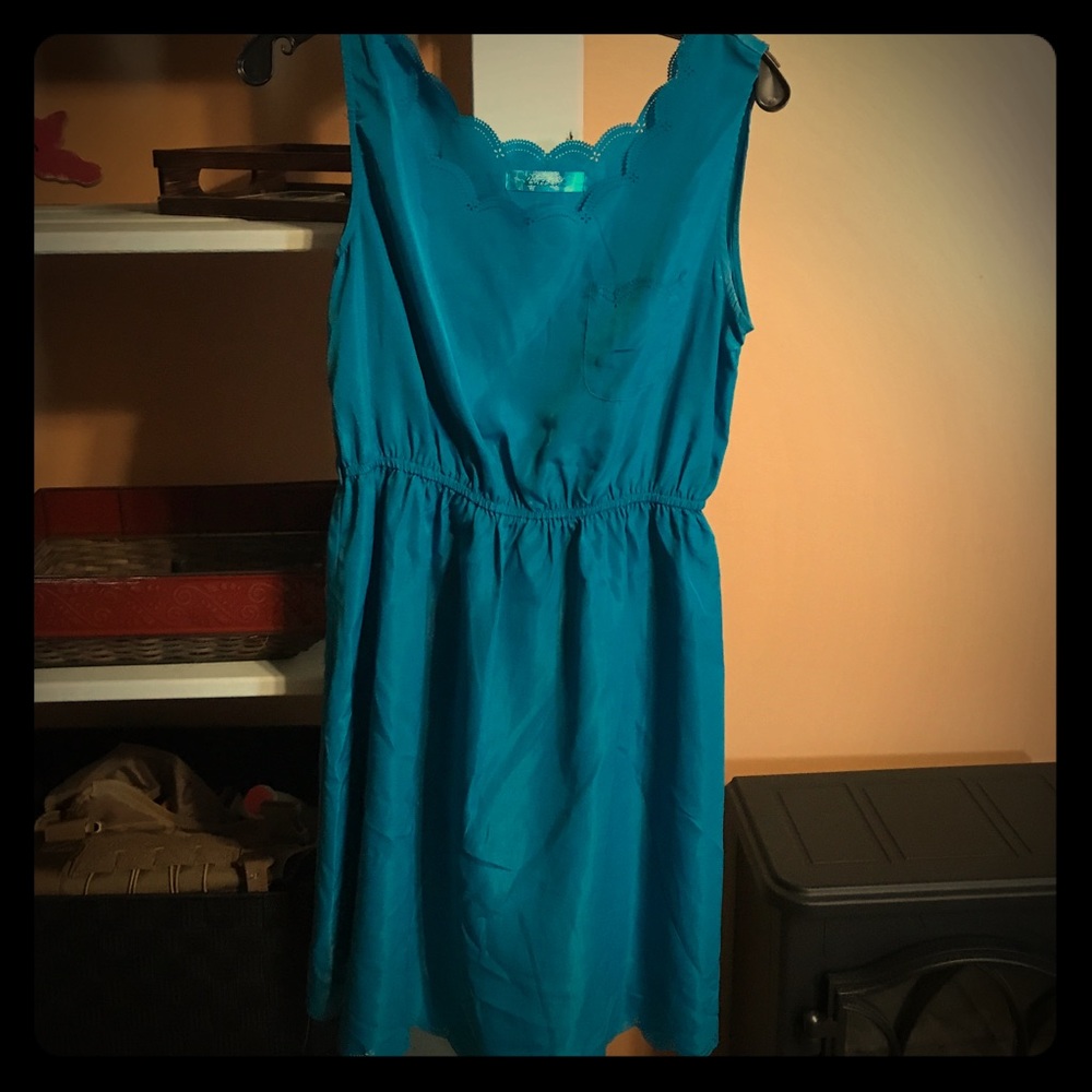 Blue silk summer sundress!