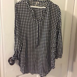 Black and White gingham tunic