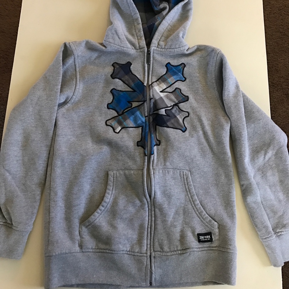 Zooyork gray hooded sweatshirt