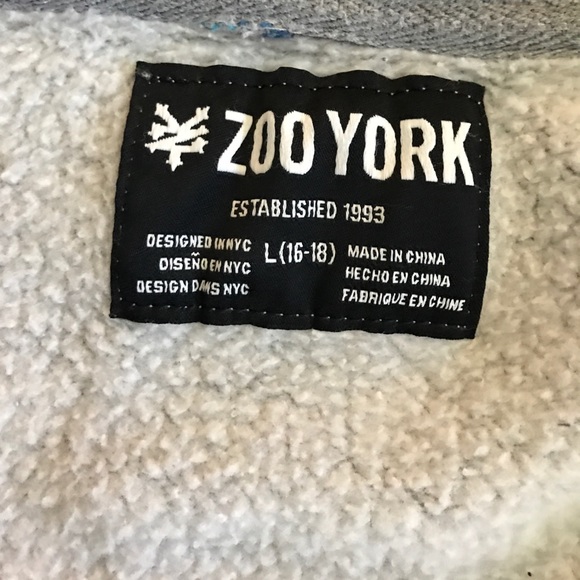 Zooyork gray hooded sweatshirt - Picture 2 of 2
