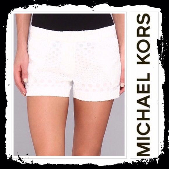 Michael Kors Pants - Host pick!!! Michael Kors white eyelet shorts