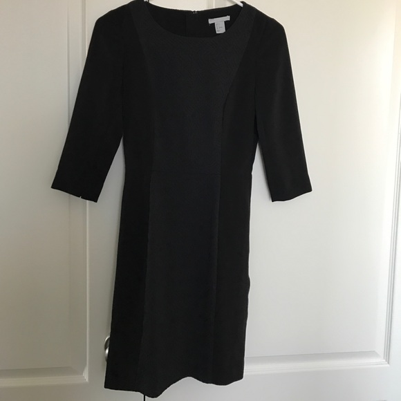 H&M NWOT black panel dress, textured mid panel - Picture 1 of 3
