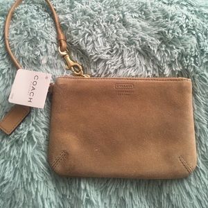 Coach Suede wristlet