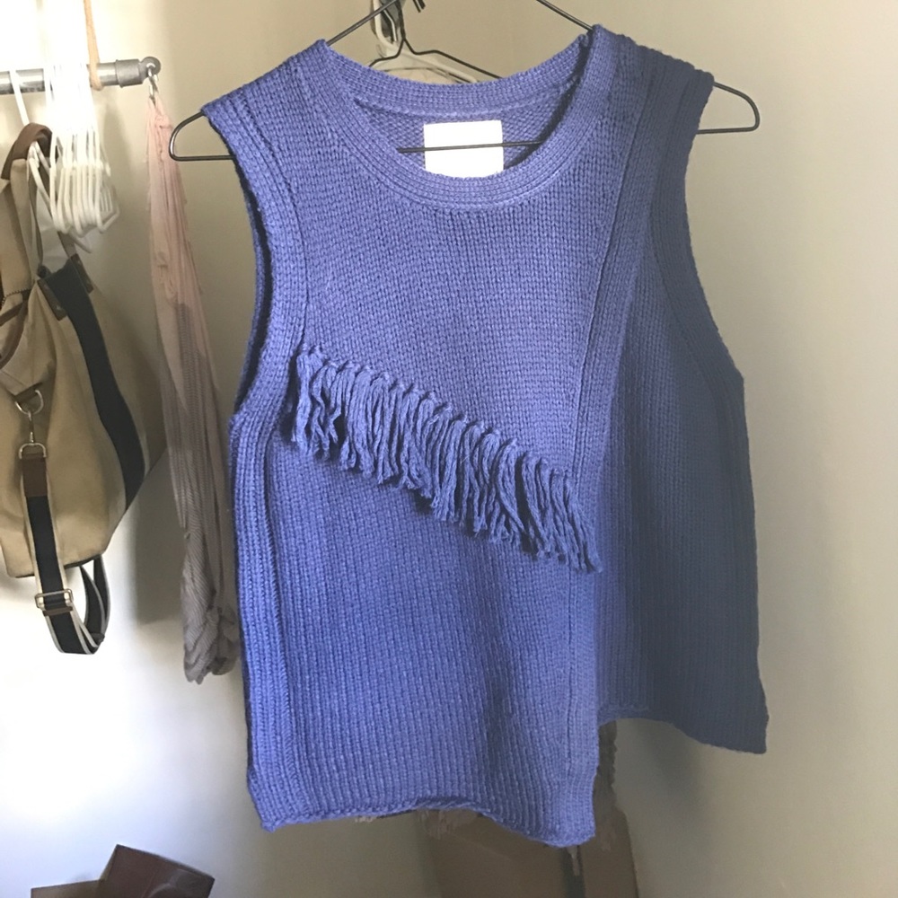 Blue Tassel Sweater Vest