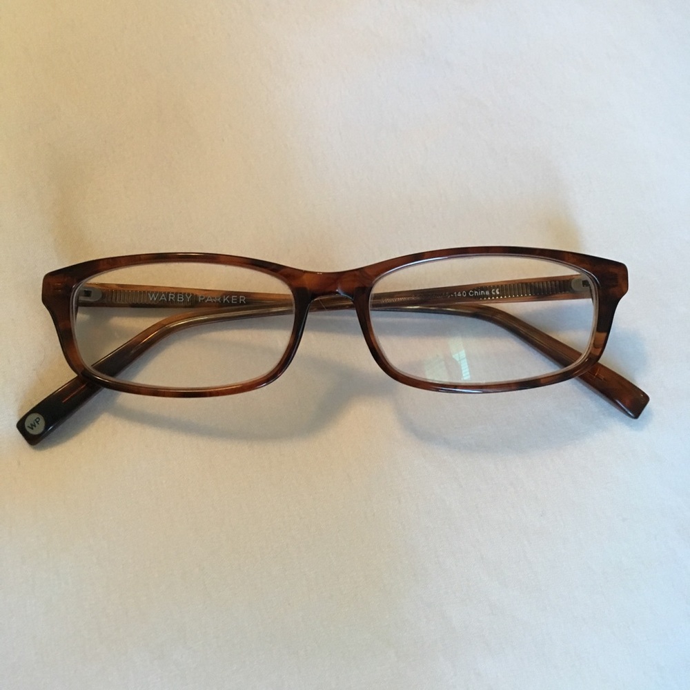 Warby Parker Nedwin Glasses in Amber Brown