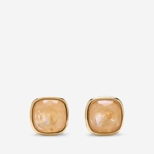 Cole Haan cushion cut stud earrings in gold