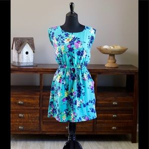 Women's floral print summer sleeveless dress