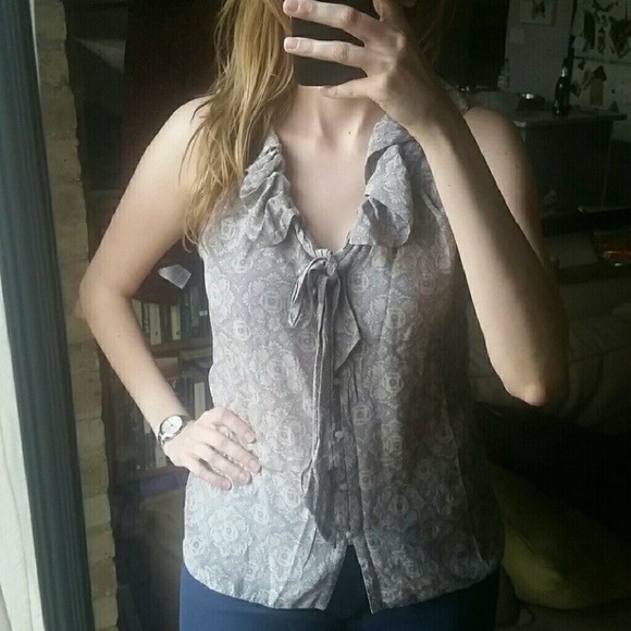 Donated - BR ruffle tank top blouse - Picture 3 of 3