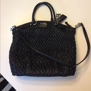 Quilted COACH nylon bag