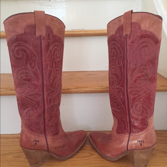 Frye Red Mustang Stiched boots. Worn only 3x! - Picture 3 of 3
