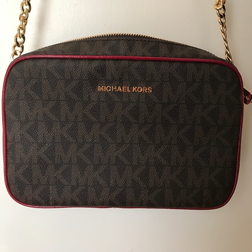 large Michael Kors Monogram crossbody