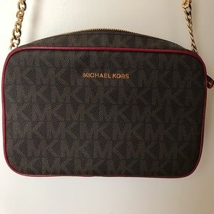 large Michael Kors Monogram crossbody
