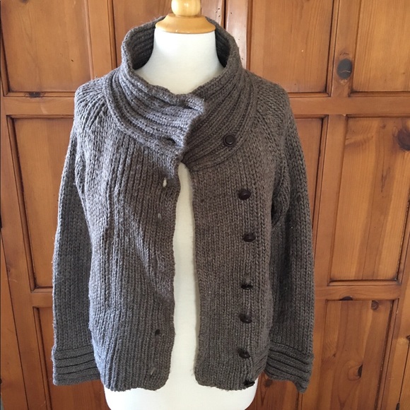 Zara Sweaters - ZARA high collar chunky alpaca cardigan