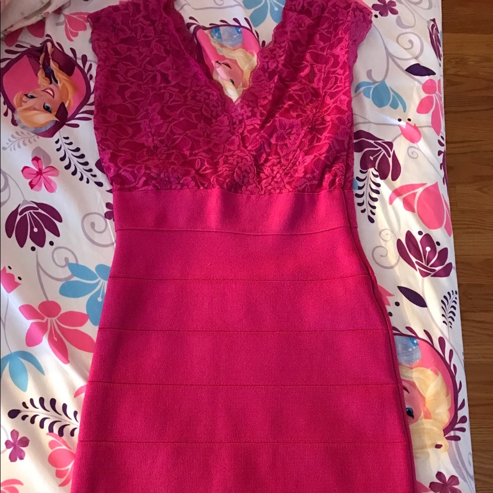 Bebe Lace Bodycon Dress
