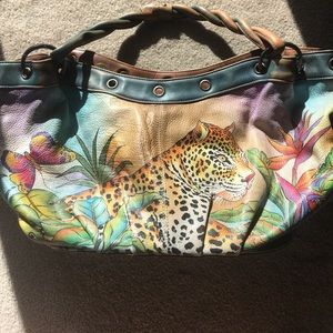 Signed and Hand painted genuine leather Anuschka!