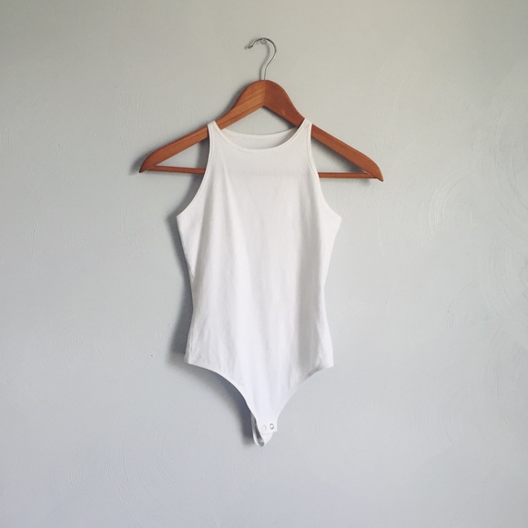 American Apparel Tops - American Apparel white high neck bodysuit