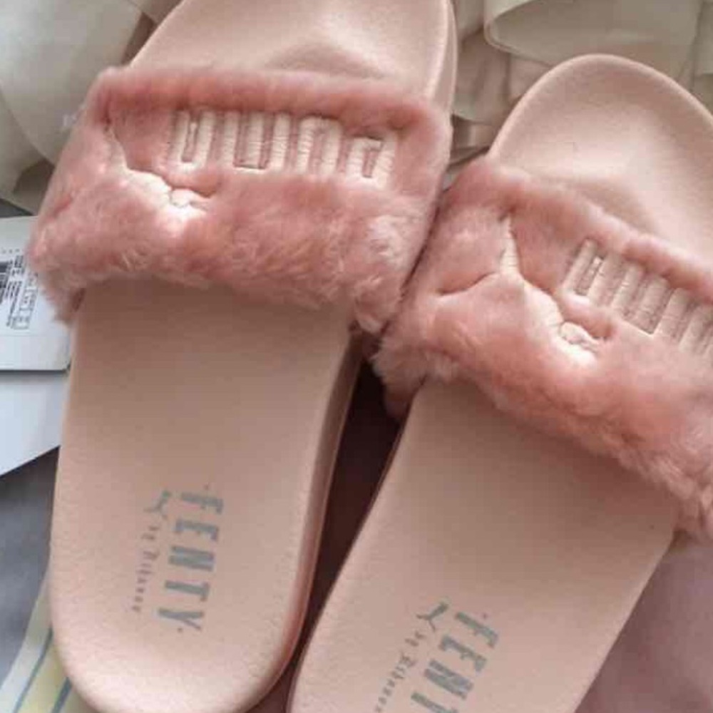 fenty by rihanna fur slides