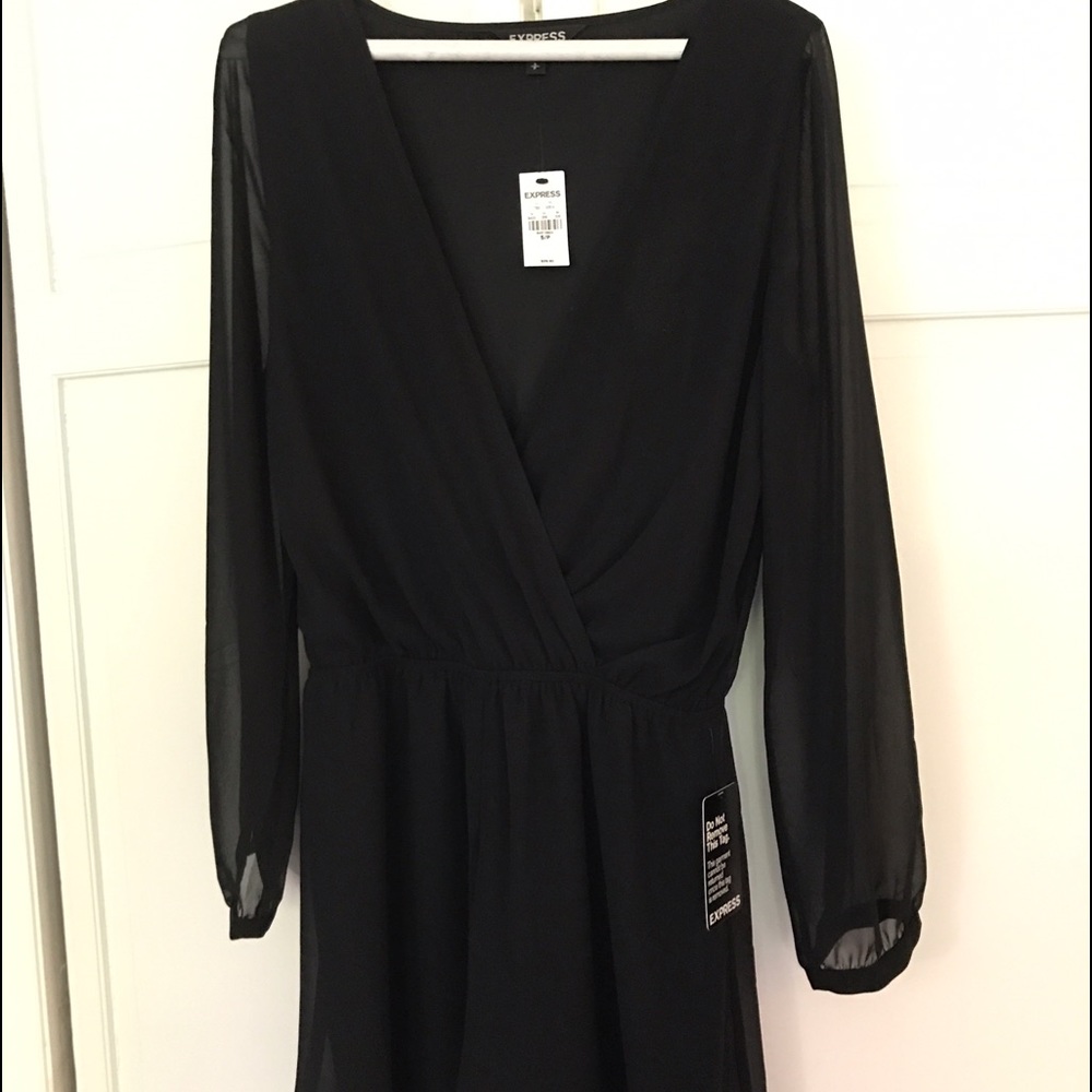 Black dressy romper from express NWT