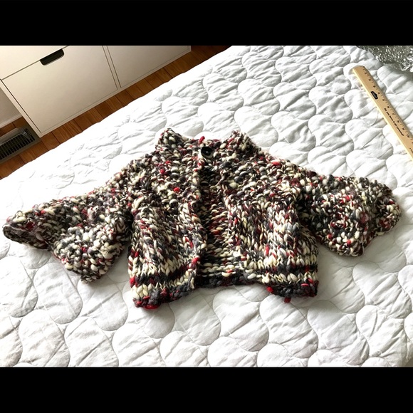 🌷Amazing! Hand Knit Bell Sleeve Jacket🌷 - Picture 1 of 4