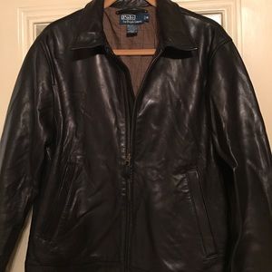 Polo by Ralph Lauren dark brown leather jacket