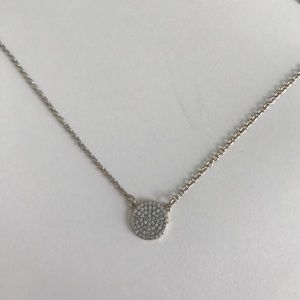 Rhinestone disc necklace