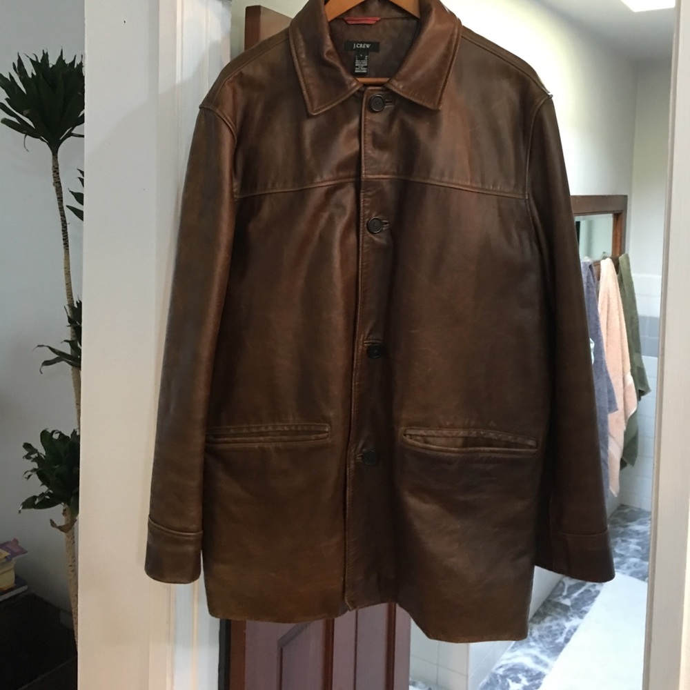 J.Crew Leather Coat