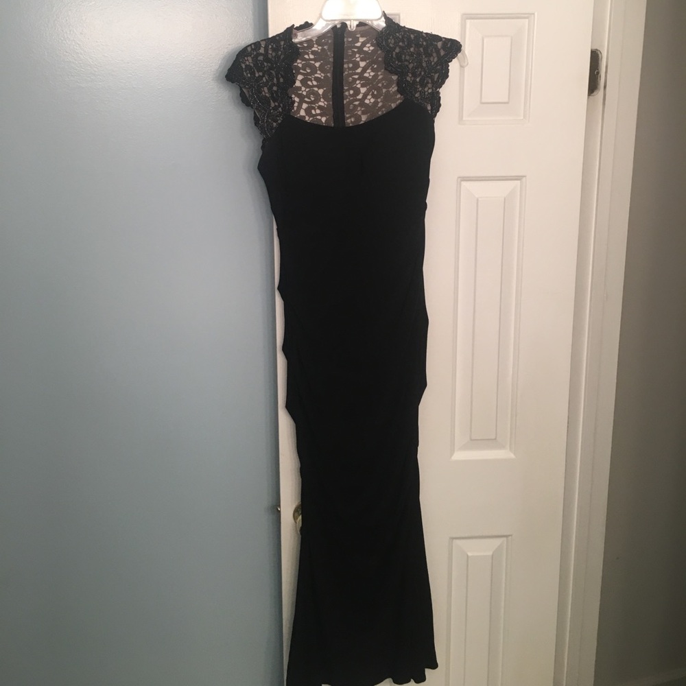 Black gown with lace back