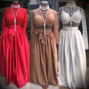 Custom Handmade Maxi Skirts w/matching lace tops